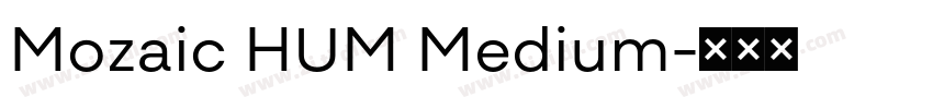 Mozaic HUM Medium字体转换